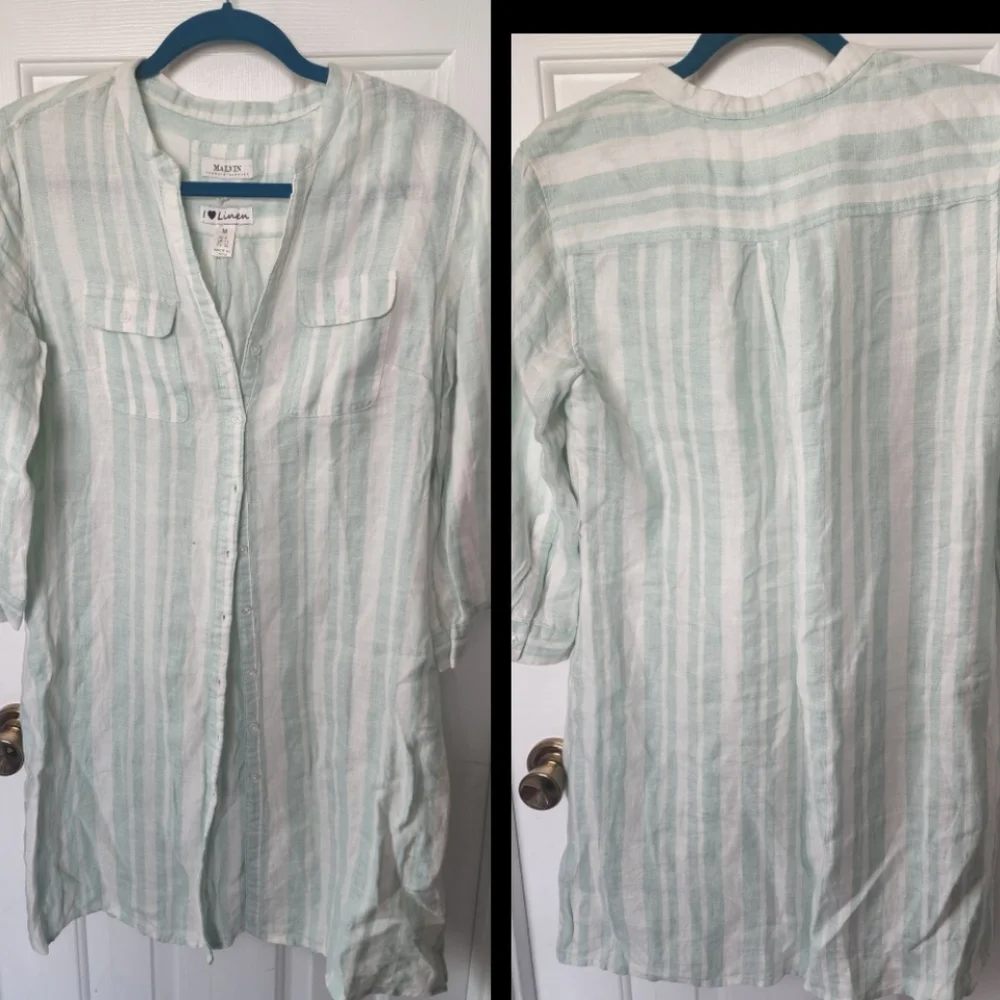 Anthropologie NWOT linen dress shirt - Picture 3 of 8